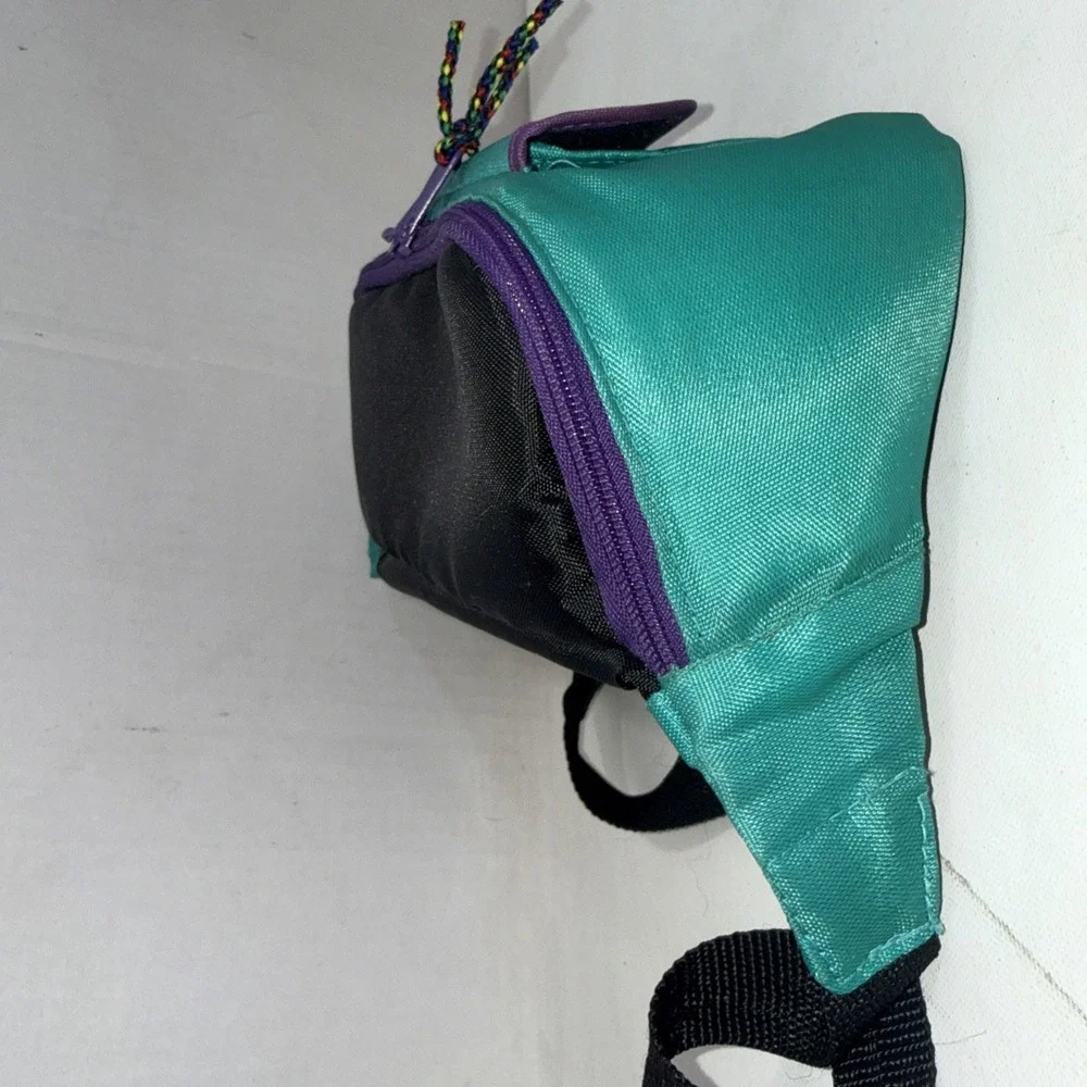 Vintage Sport Zone Fanny Pack Teal Purple 90s Waist Bag Retro Hip Pack